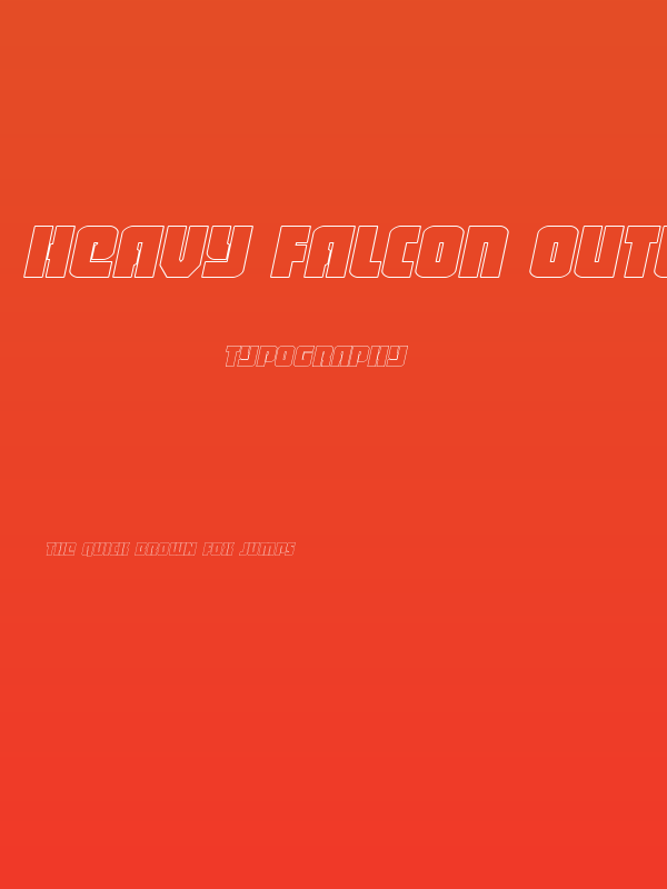 Heavy Falcon Outline Italic Poster