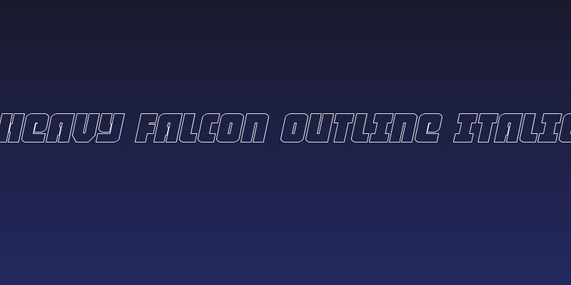 Heavy Falcon Outline Italic Social Header