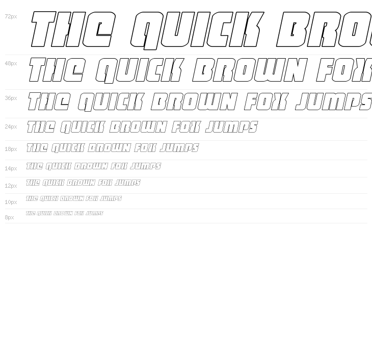 Heavy Falcon Outline Italic Waterfall