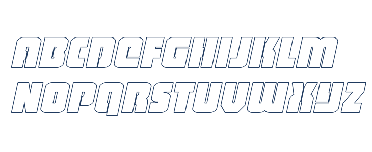 Heavy Falcon Outline Italic Lowercase
