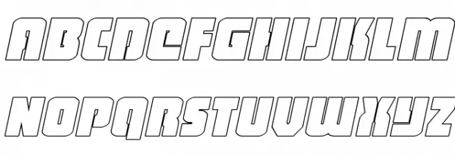 Heavy Falcon Outline Italic خط أحرف صغيرة