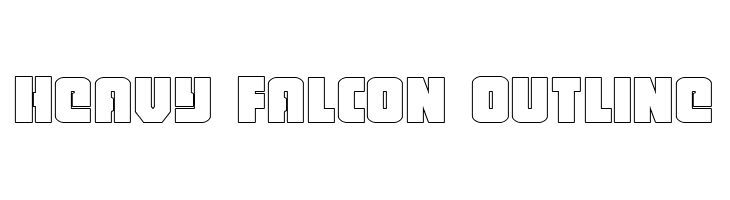 Heavy Falcon Outline  Descarca Fonturi Gratis