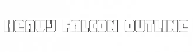 Heavy Falcon Outline  フリーフォントのダウンロード