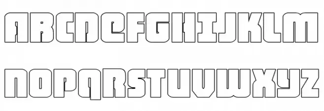 Heavy Falcon Outline Fonte MAIÚSCULAS