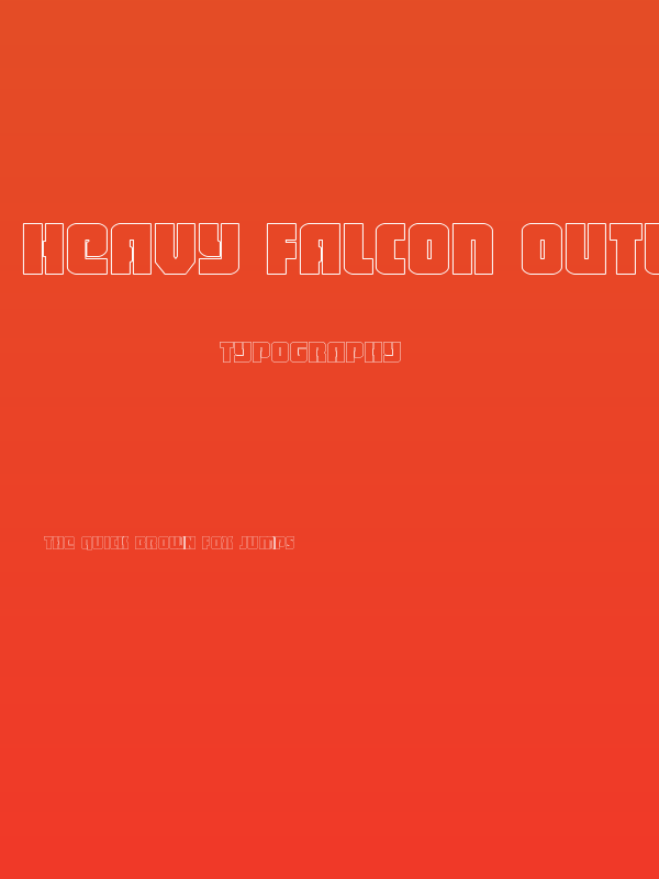 Heavy Falcon Outline Poster