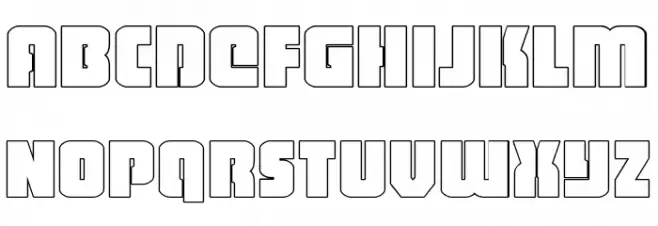 Heavy Falcon Outline Fuentes MINÚSCULAS