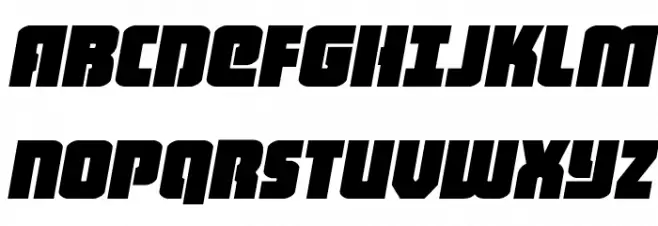 Heavy Falcon Semi-Italic Polices MAJUSCULES