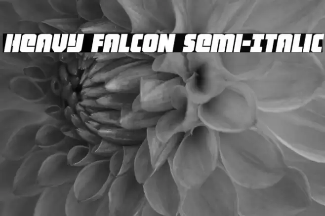 Heavy Falcon Semi-Italic Font examples