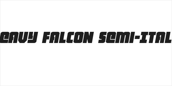 Heavy Falcon Semi-Italic Logo