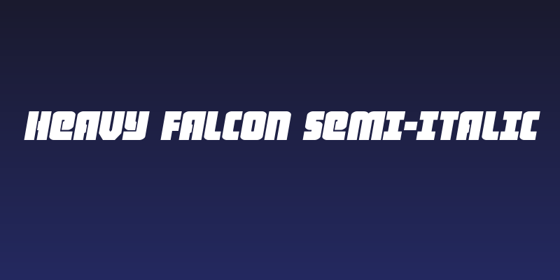 Heavy Falcon Semi-Italic Social Header