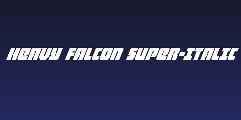 Heavy Falcon Super-Italic Social Header