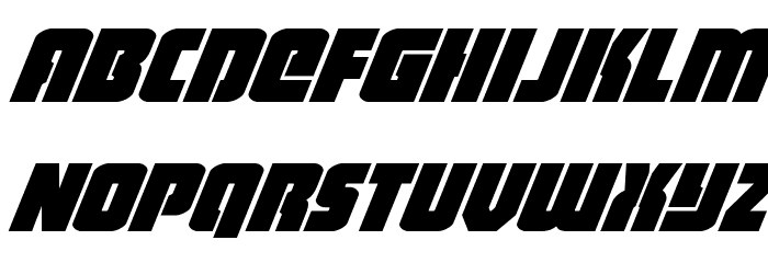 Heavy Falcon Super-Italic Font LOWERCASE
