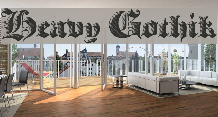 Heavy Gothik Font examples