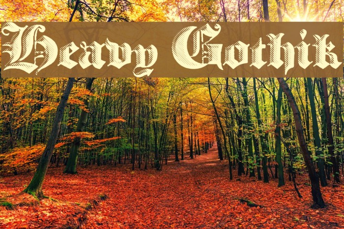 Heavy Gothik Font examples