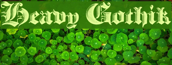 Heavy Gothik Font examples