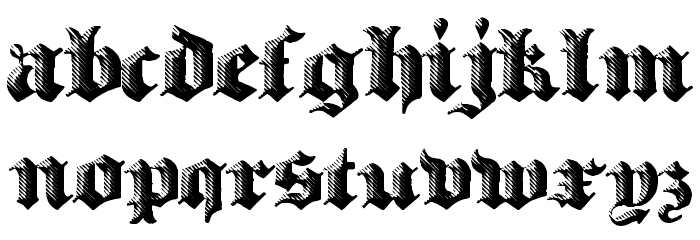 Heavy Gothik Font LOWERCASE