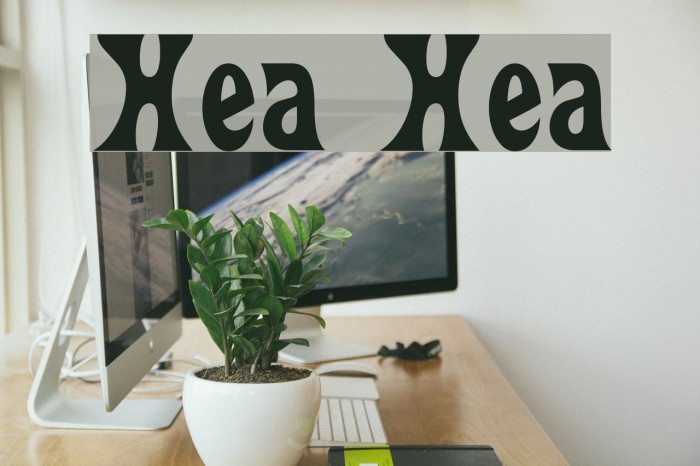 Heavy Heap Font examples