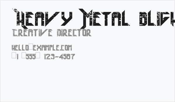 Heavy Metal Blight Business Card