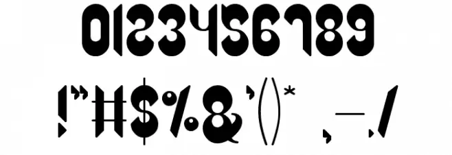 Heavy Metal Gaze Font OTHER CHARS