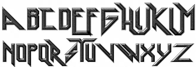 Heavy Metal Rocking Fuentes MAYÚSCULAS