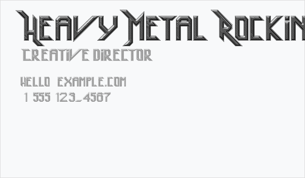 Heavy Metal Rocking Business Card