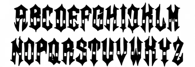 Heavy Metal Font Litere mari