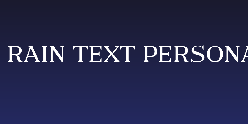 Heavy Rain Text PERSONAL USE Social Header