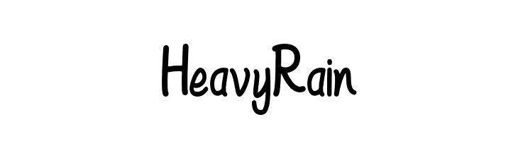 Heavy Rain  Frei Schriftart Herunterladen