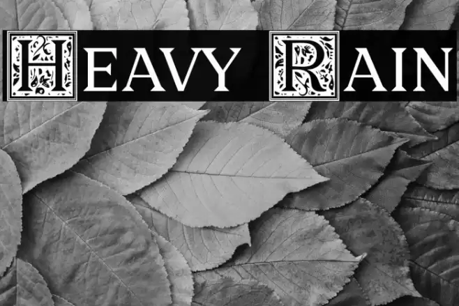 Heavy Rain Font examples