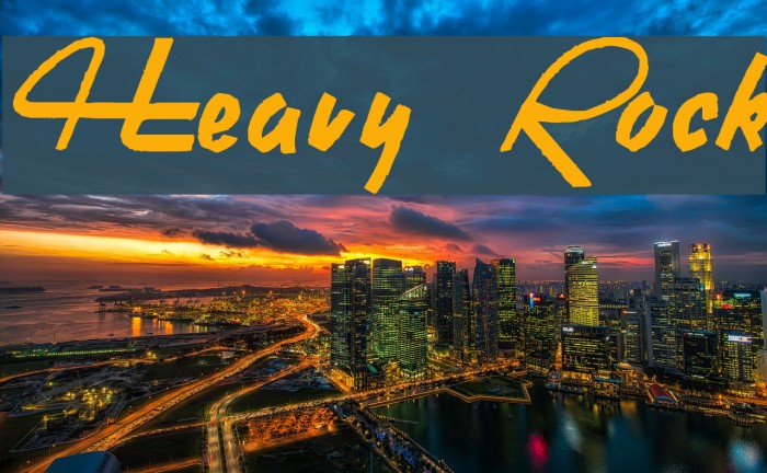 Heavy Rock Schriftart examples