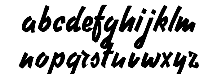 Heavy Rock Schriftart Kleinbuchstaben