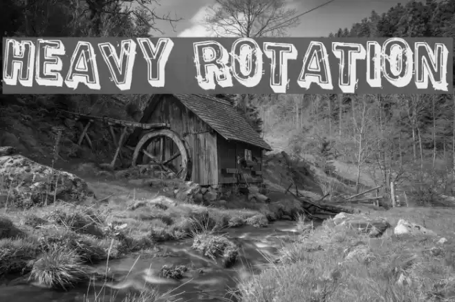 Heavy Rotation Font examples