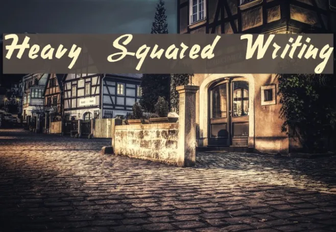 Heavy Squared Writing Example 3