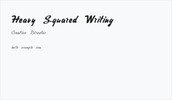 Heavy Squared Writing Business Card