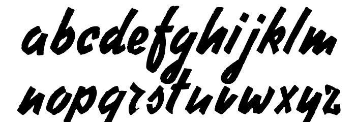 Heavy Squared Writing Font LOWERCASE