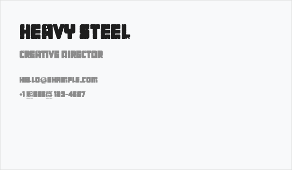 Heavy Steel Business Card