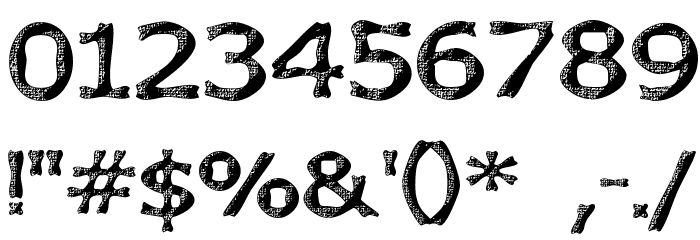 Heavy Texture Font OTHER CHARS