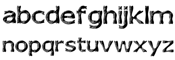 Heavy Texture Font LOWERCASE