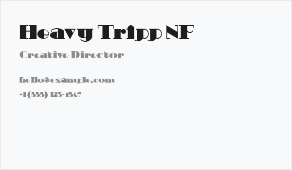 Heavy Tripp NF Business Card