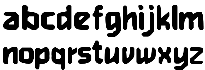 Heavy Weight Gamer Schriftart Kleinbuchstaben