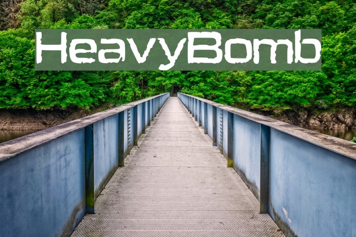 HeavyBomb Font examples