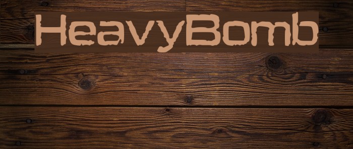 HeavyBomb Font examples