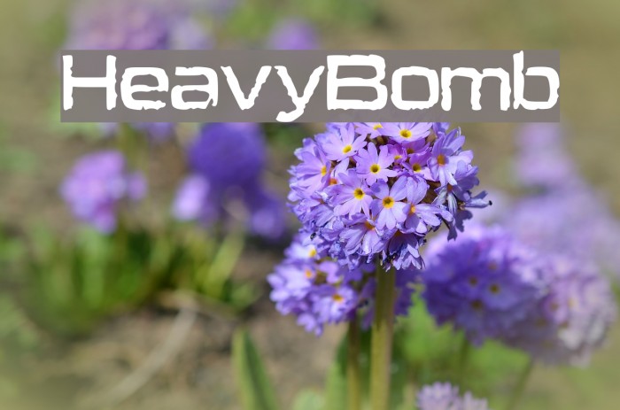 HeavyBomb Font examples