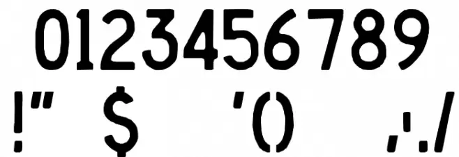 HeavyEquipment Font OTHER CHARS