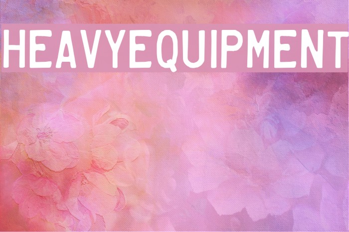 HeavyEquipment Example 1