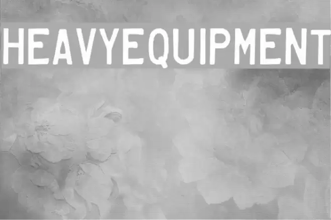 HeavyEquipment Font examples