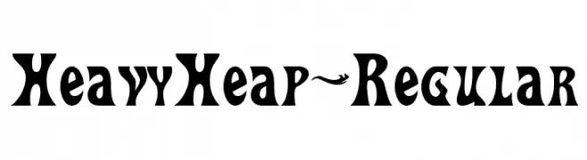 HeavyHeap-Regular  नि: शुल्क फ़ॉन्ट्स डाउनलोड