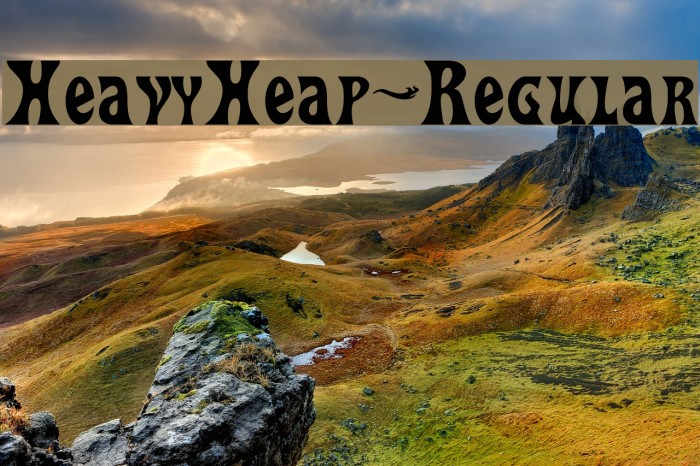 HeavyHeap-Regular Font examples