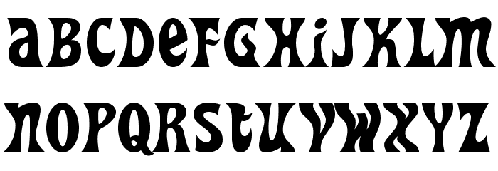 HeavyHeap-Regular Font LOWERCASE
