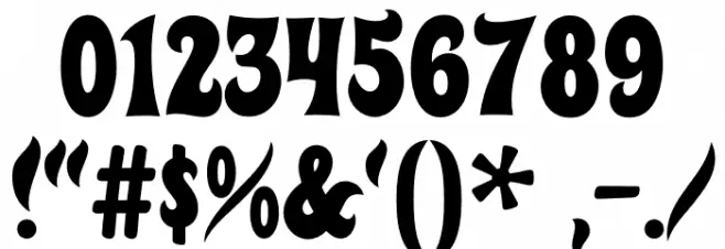 HeavyHeapRg-Regular Font OTHER CHARS